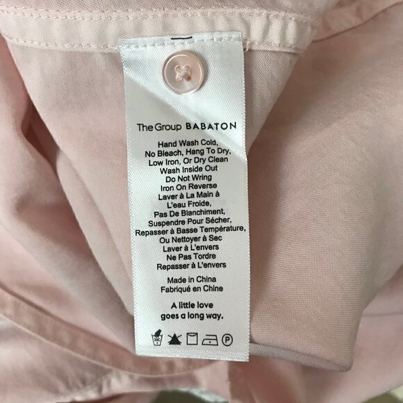 The Group Babaton Light Pink Button Down  Blouse Size M - Picture 8 of 9